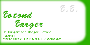 botond barger business card